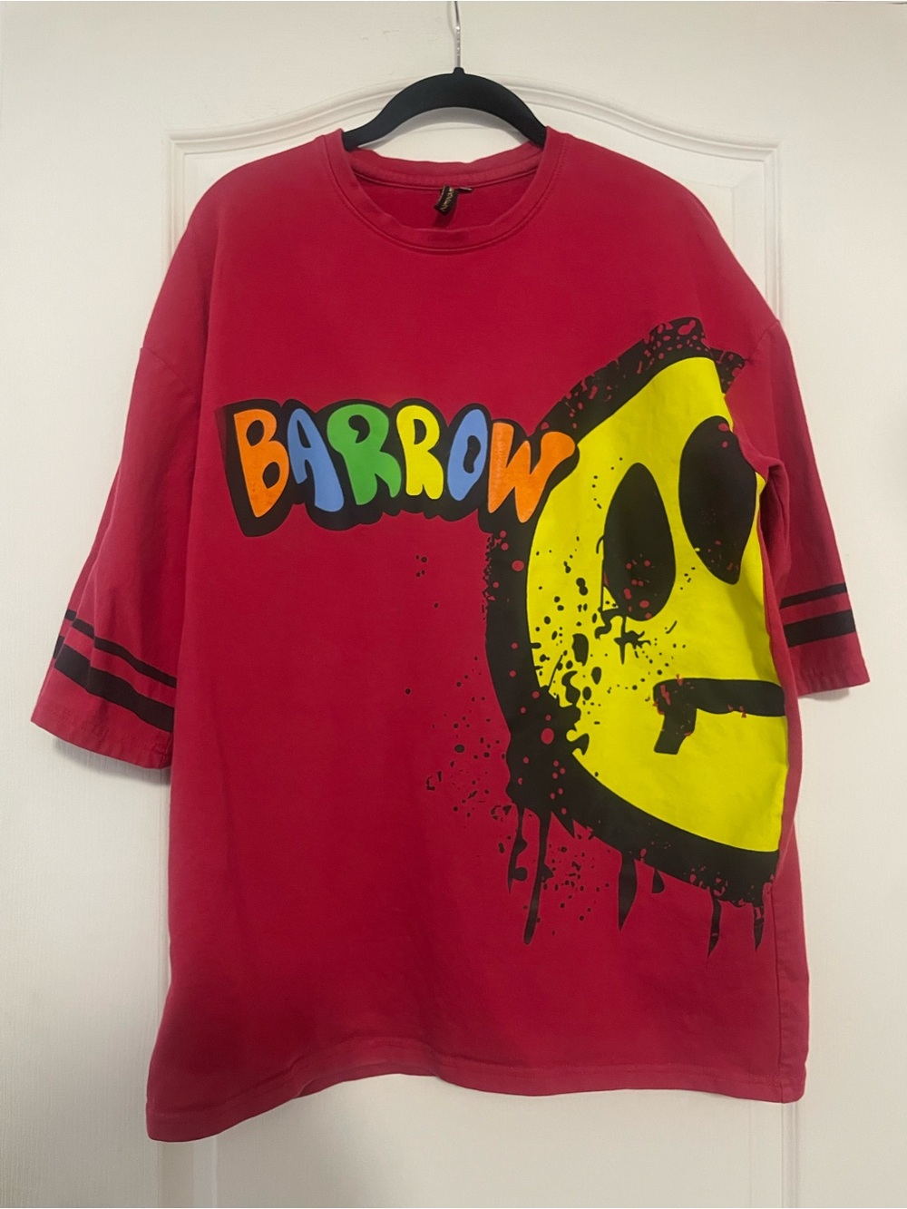 Barrow Red Oversized Graphic T-Shirt, Size XXL, made by Icreazez